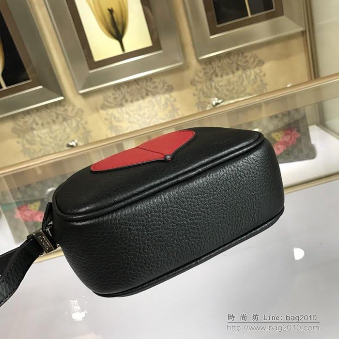 GUCCI古馳女包 新款 專櫃品質 457223 進口牛皮 黑色愛心 小號斜挎包 Gucci母子包  ydgq3469